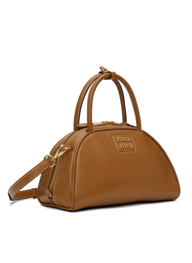 Miu Miu miu Tan Leather Top Handle Bag  - Image 2