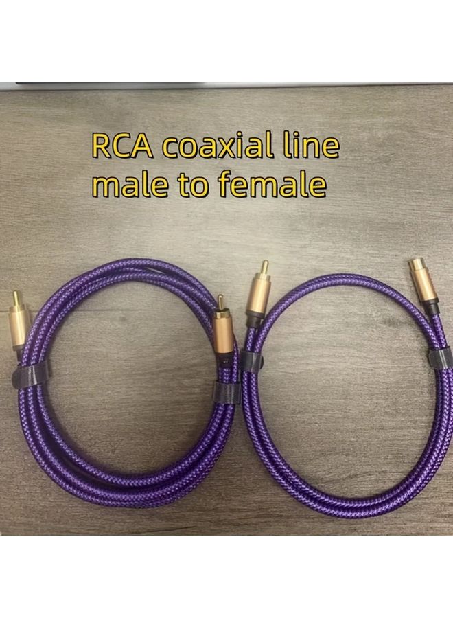 RCA Male To Female Extension Cable 39 37 Inch AV Coaxial 4 Pin Lily Head - Image 1