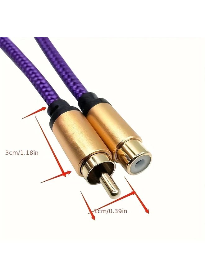RCA Male To Female Extension Cable 39 37 Inch AV Coaxial 4 Pin Lily Head - Image 3