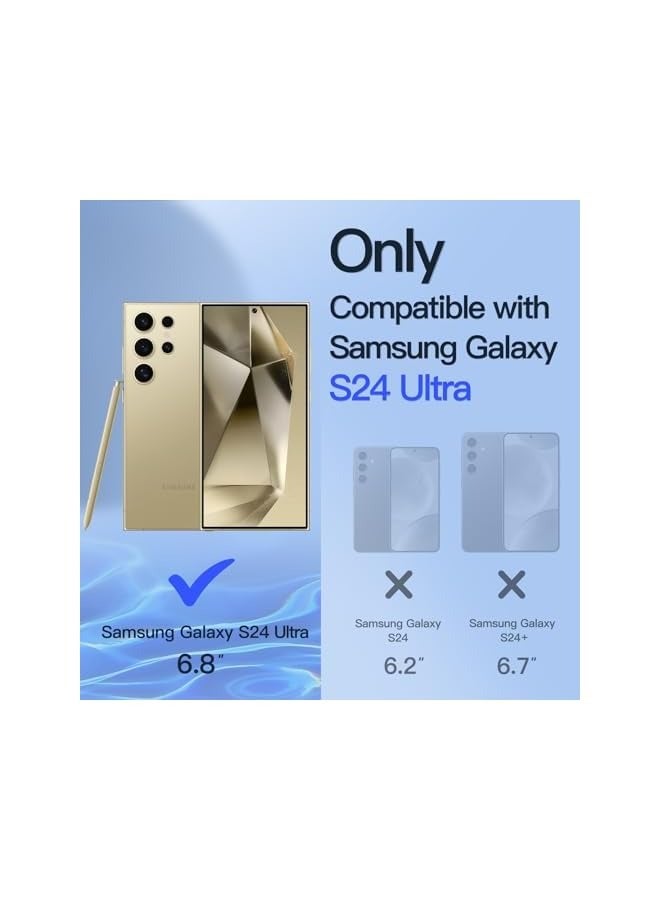 جي تيك واقي شاشة للخصوصية لهاتف Galaxy S24 Ultra 5G مقاس 6.8 بوصة، طبقة TPU مرنة مضادة للتجسس، متوافق مع فتح بصمات الأصابع، عبوتان - Image 2