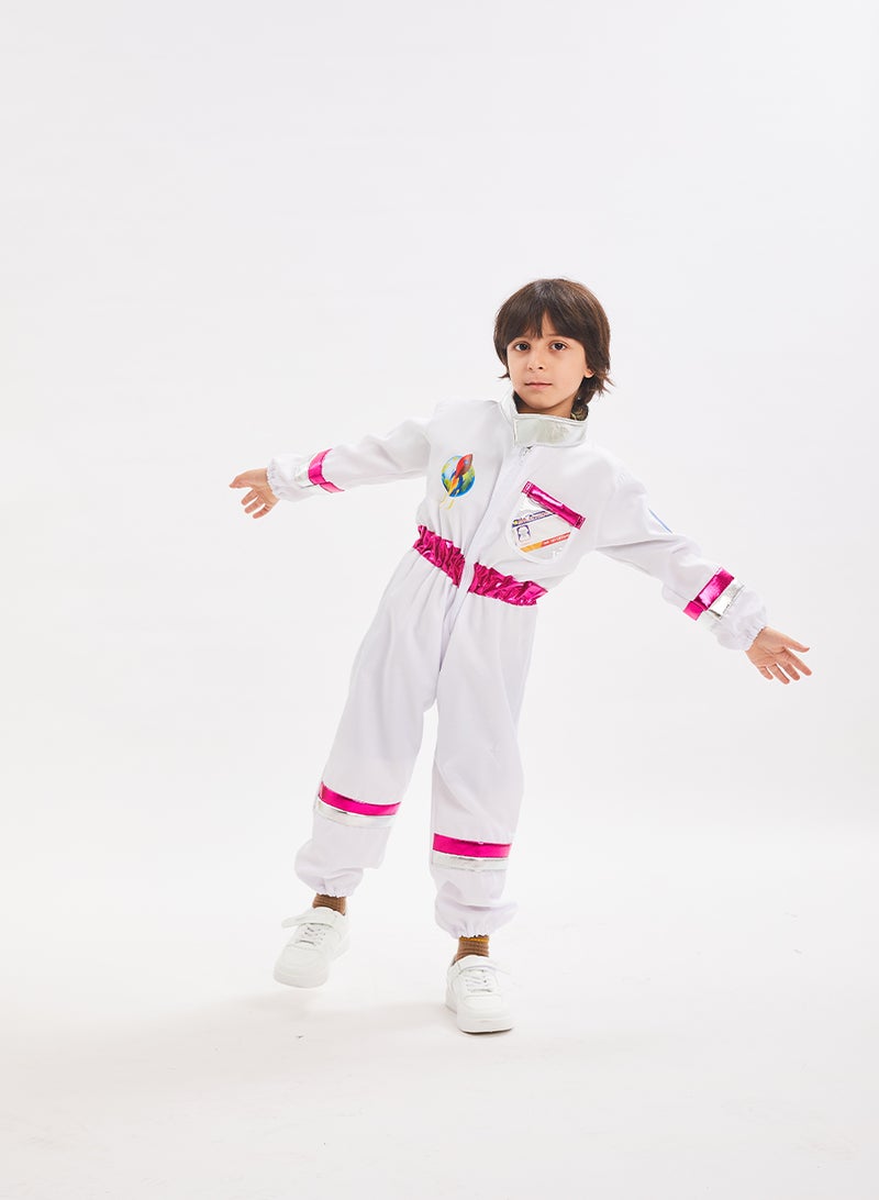 Children Astronaut Space Costume,Boys and Girls Astronaut Costume for Pretend Play,Kids Space Jumpsuit Space Pretend Dress Up Role Play Set for Kids - Image 4