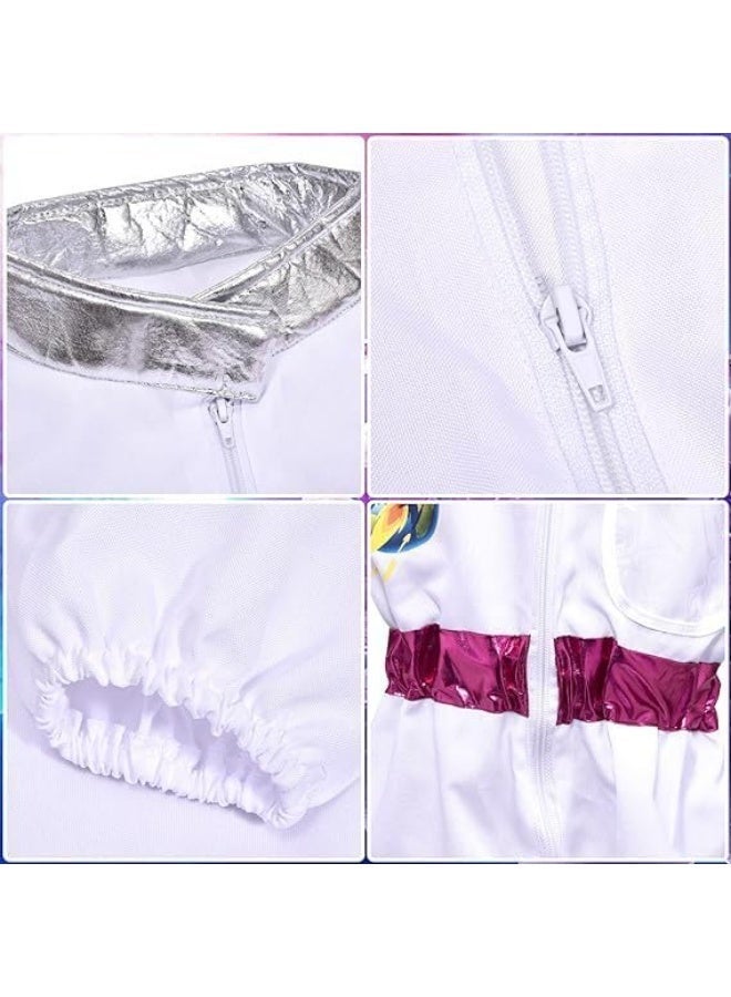 Children Astronaut Space Costume,Boys and Girls Astronaut Costume for Pretend Play,Kids Space Jumpsuit Space Pretend Dress Up Role Play Set for Kids - Image 3