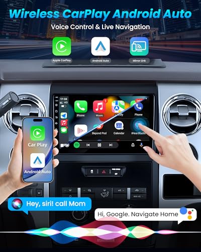 Jufodrca 4G RAM 64G ROM Car Radio for Ford F150 2009-2014: Upgrade 9" 1280 * 800 HD Touchscreen Stereo - Wireless Carplay Android Auto GPS 5G WiFi GPS Navigation Bluetooth EQ FM RDS Backup Camera - Image 4