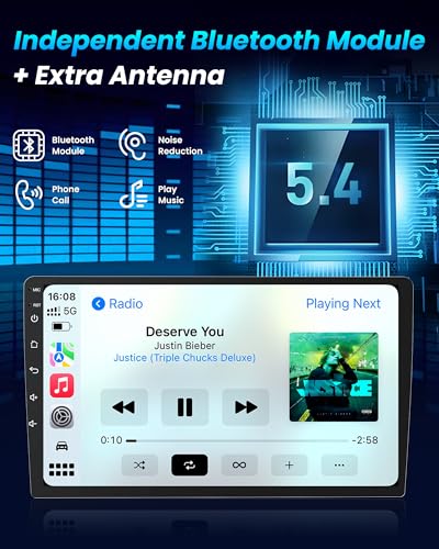 Jufodrca 4G RAM 64G ROM Car Radio for Ford F150 2009-2014: Upgrade 9" 1280 * 800 HD Touchscreen Stereo - Wireless Carplay Android Auto GPS 5G WiFi GPS Navigation Bluetooth EQ FM RDS Backup Camera - Image 5