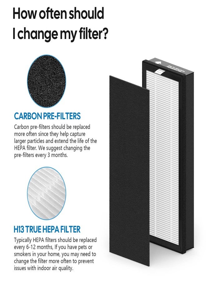 CFKREYA 4 Pack 8000 Elite Pro Replacement filter Compatible with VEVA Pro Elite 8000 Series Air Purifier, 4 Filters & 8 Carbon Pre Filters - Image 4