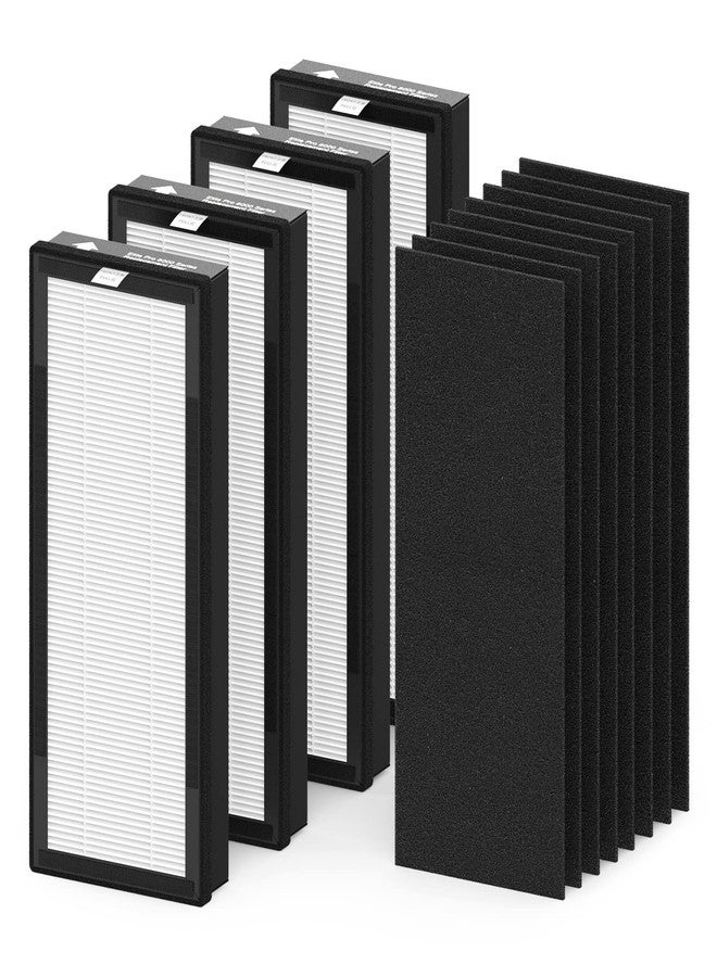 CFKREYA 4 Pack 8000 Elite Pro Replacement filter Compatible with VEVA Pro Elite 8000 Series Air Purifier, 4 Filters & 8 Carbon Pre Filters - Image 1