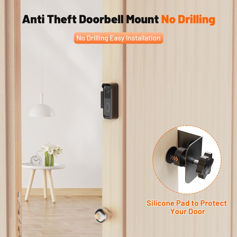Satisure Blink Doorbell Mount, Anti-Theft Doorbell Mount for Blink Video Doorbell 1st Gen & 2nd Gen, No Block Sensor & Night Vision, Doorbell Camera Mount Bracket with Rain Cover - Image 4