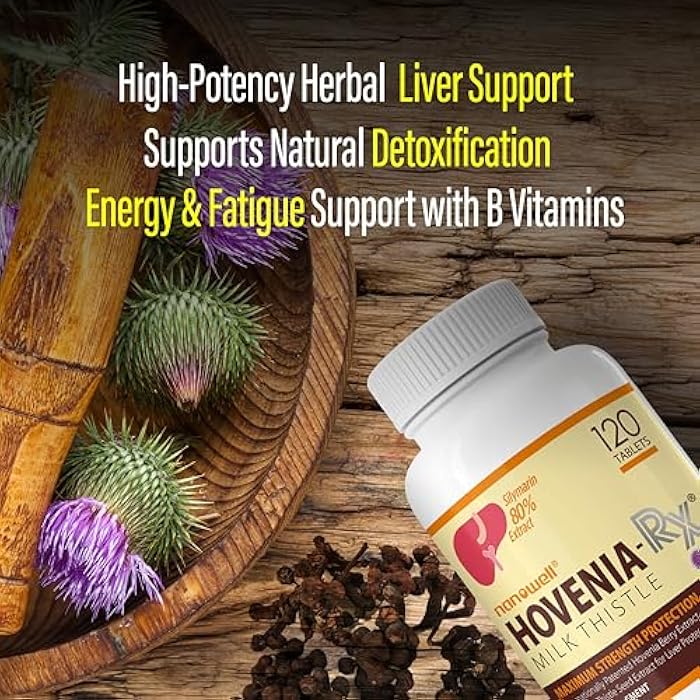 NANOWELL Hovenia-RX Milk Thistle - Liver Support Supplement with 80% Silymarin Milk Thistle Seed Extract - 120 Tablets, 30 Day Supply - Image 5