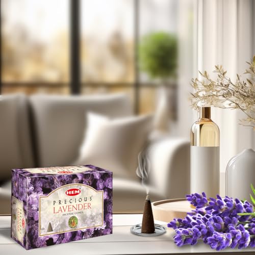 HEM Precious Lavender Incense Cones - Pack of 12 - 120 Count - HEM Incense of India - Image 5