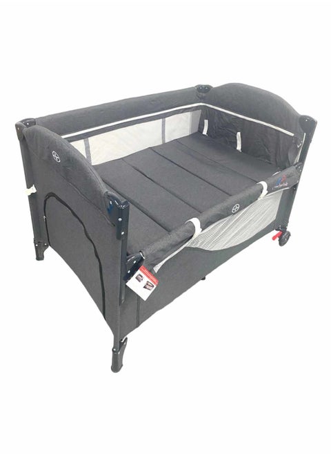 Foldable Baby Bed Two-Layer Attachable With Parents Bedside And With Mosquito Net, From Birth To 4 Years