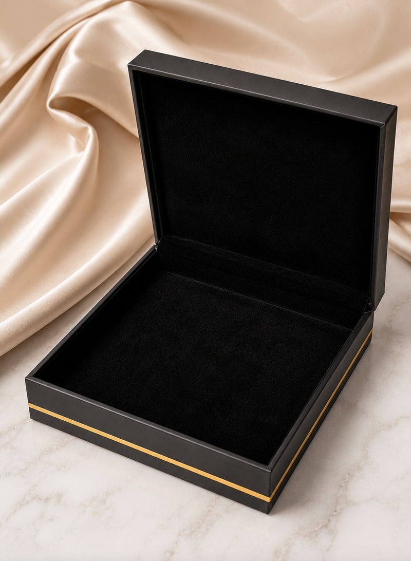Rich Life Large Jewelry Set Box with Gold Accent, Premium Textured Jewelry Storage Organizer Box for Necklace Earrings Ring Bracelet Bangles, Soft Interior, Available in Black Gold Grey - Image 4