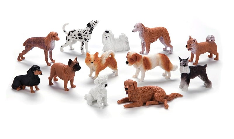 DIMAZO Small Kids Sea & Wild Animal Toys Sets for Fun, Educational, Spark Imagination and Learning (Multi Choice Sets) (Dogs) 12pcs - Image 1