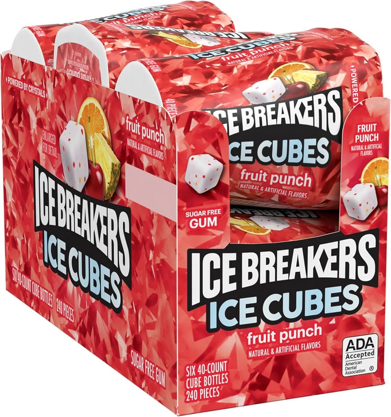 Ice breakers علكة مكعبات الثلج بنكهة فواكه بدون سكر من آيس بريكرز - Image 3