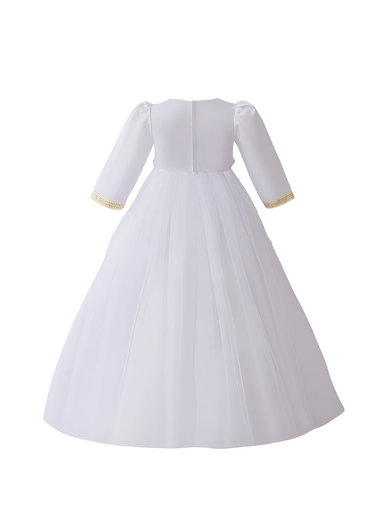 D'Daniela Luminous White Abaya Dress - White - Image 4