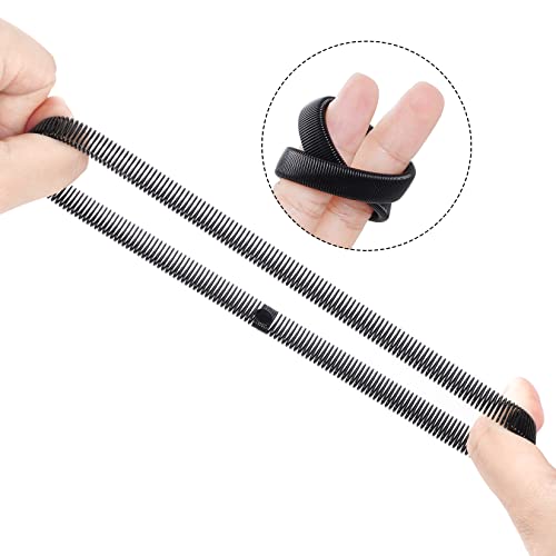 SUMERSHA 6 Pieces Shirt Sleeve Holders Stretchy Metal Armbands Anti-Slip Sleeve Garters for Men Women Silver, Black - Image 3