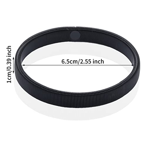 SUMERSHA 6 Pieces Shirt Sleeve Holders Stretchy Metal Armbands Anti-Slip Sleeve Garters for Men Women Silver, Black - Image 2
