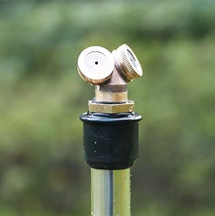 Joywayus Brass Misting Spray Nozzle 1/2" NPT Male 2-Holes Garden Sprinklers Irrigation Connector Water Sprinklers Mister Heads Fitting with Filter Mesh (Pack of 3) - Image 3