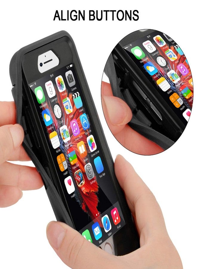 MAXCURY for iPhone 6s Plus Case, iPhone 6 Plus Case 5.5 Inch, Heavy Duty Shockproof Full Body Protection Cover Built-in Screen Protector for Men & Women - Black - Image 5