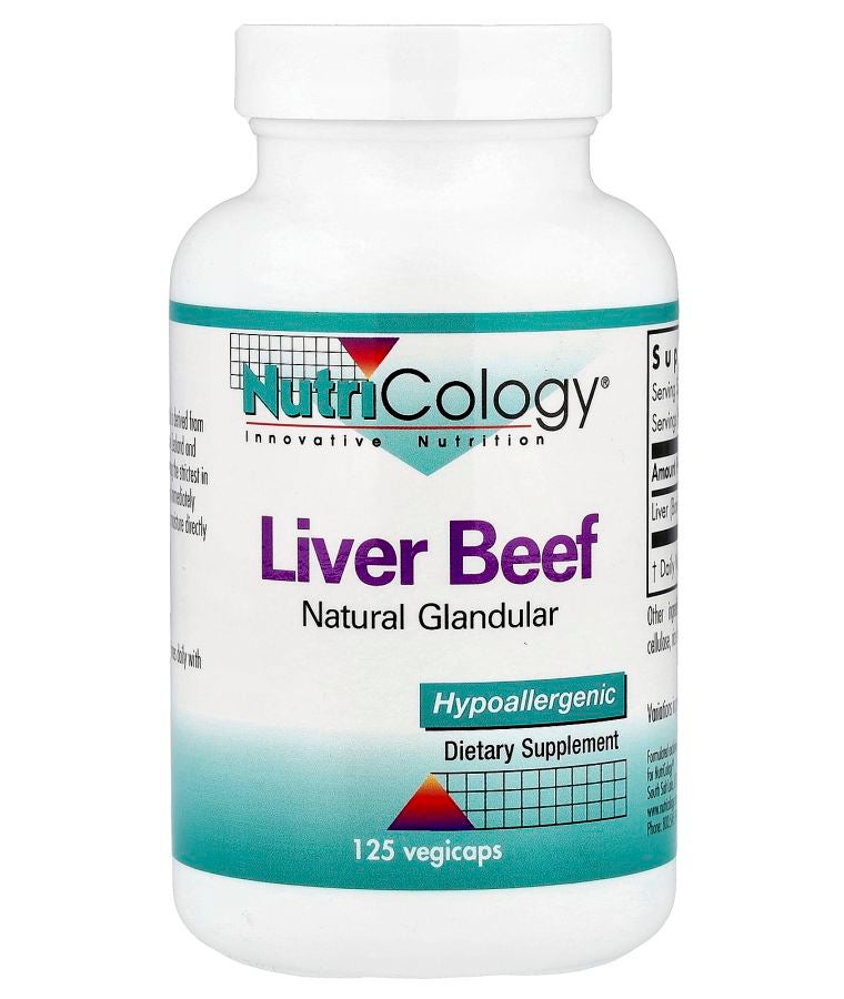Nutricology Liver Beef Natural Glandular 125 Vegicaps