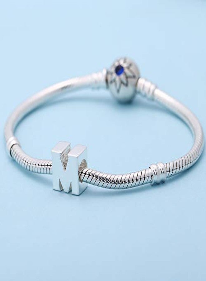 SOUKISS 925 Sterling Silver Letter Charms Initial A~Z Alphabet Charm Beads fit Pandora European Bracelets fit Wife Mom Daughter for Christmas Gift - Image 4
