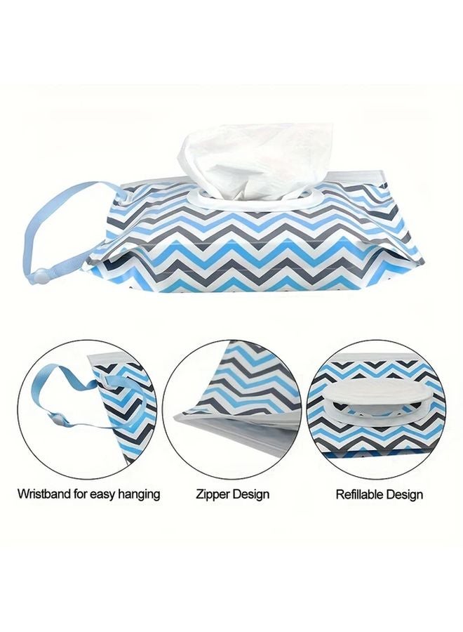 2 Pcs Portable Wet Wipe Dispenser Bag Reusable Travel Wipes Container Refillable Case - Image 3