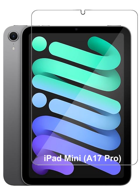 For iPad Mini (A17 Pro) - Tempered Glass Screen Protector - Premium HD Delicate Touch , Higher Transparency , Easy to Install ,Anti-scratch and Bubble-free Screen Protector - Clear