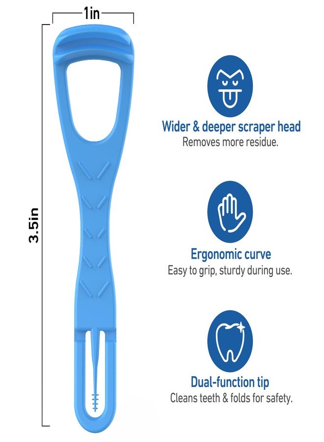 RAZOKO Tongue Cleaner with Safe Fold-Back Interdental Brush,100 Count BPA Free Disposable Tongue Scraper,Hygienic Scraper for Clean Tongue & Promote Fresh Breath (100 Count) - Image 2