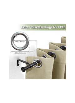 The Bros Curtain Rod 2 Pack - 28" to 48" for Windows Small Curtain Rod Set - Modern Simplicity Décor Style 5/8 Inch Metal Pole - Heavy Duty Drapery Rods with Brackets - Black  - Image 5