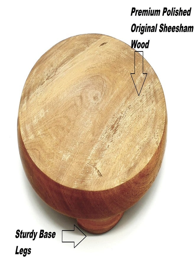 Maskey (Size: 10 inches) Original Sheesham Wooden Chakla Belan/Rolling Board/Roti Maker/Polpat for Home & Kitchen - Image 4