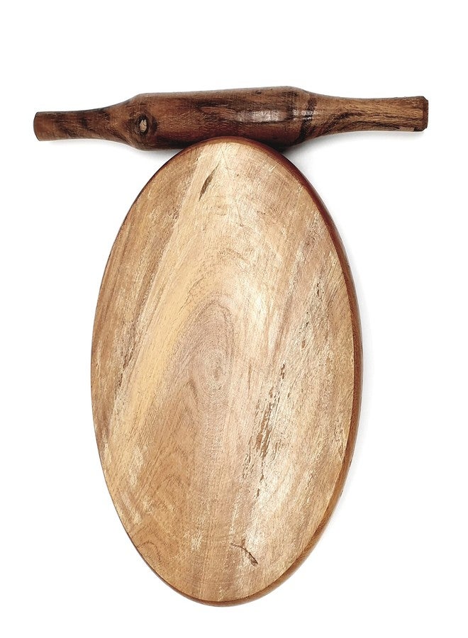 Maskey (Size: 10 inches) Original Sheesham Wooden Chakla Belan/Rolling Board/Roti Maker/Polpat for Home & Kitchen - Image 3