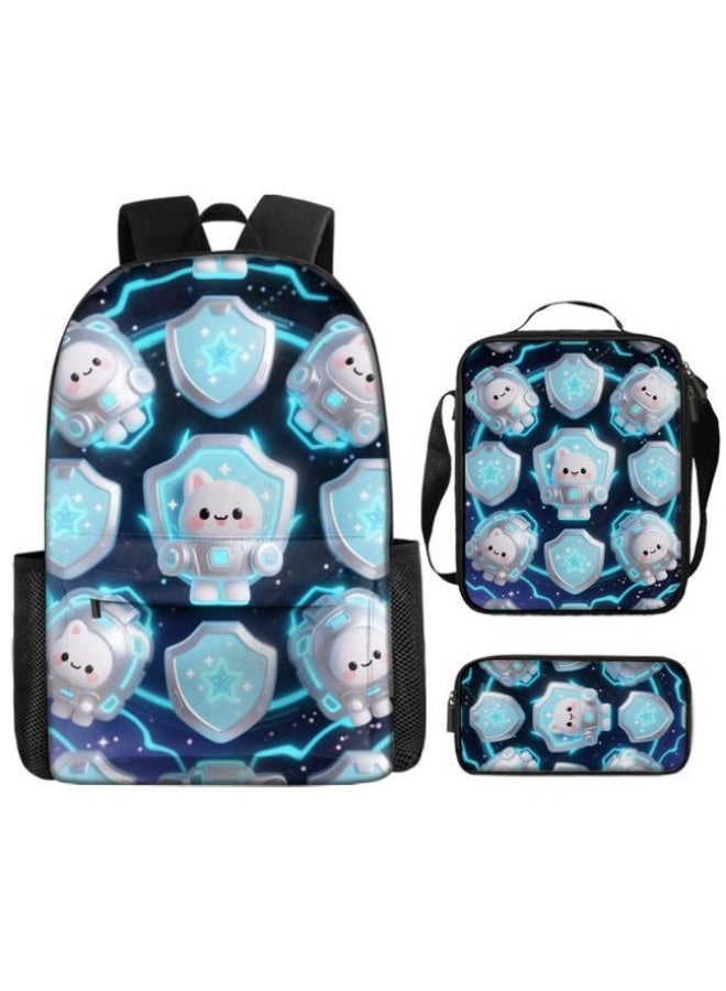Bright Li Fire Unlock the new fashion of childish fun! Three-piece set of bags, cartoon elements for children and teenagers (students, children, friends' outings, mountain climbing, schooling, etc. can be used) - 101 - Image 2