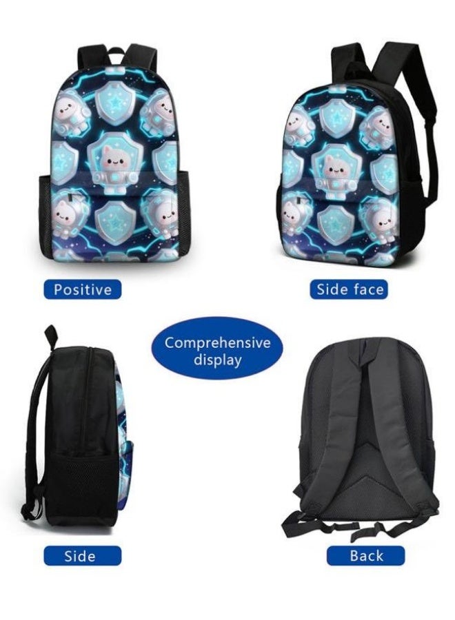 Bright Li Fire Unlock the new fashion of childish fun! Three-piece set of bags, cartoon elements for children and teenagers (students, children, friends' outings, mountain climbing, schooling, etc. can be used) - 101 - Image 3