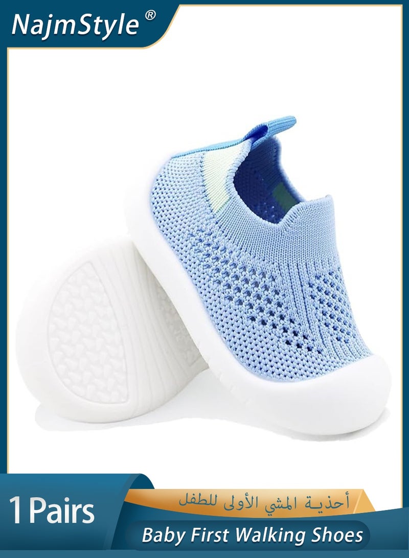 NajmStyle Baby Shoes Toddler First Walking Shoes Infant Sneakers Breathable Knitted Mesh Boy & Girls Shoes - Image 1