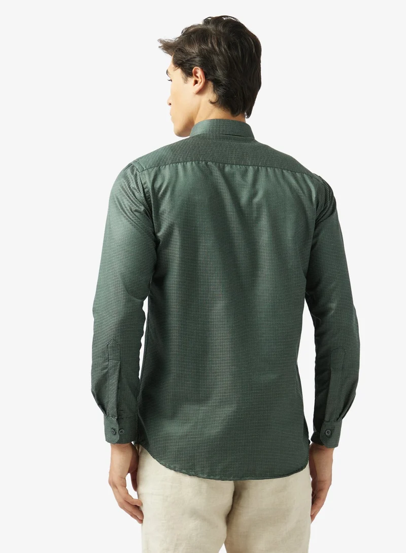 روبرت وود قمصان رجالي من أكسفورد بنقشة مربعات ذاتية