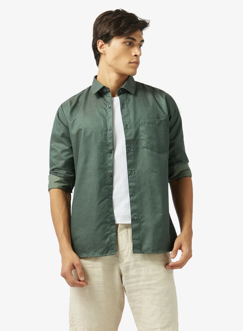 روبرت وود قمصان رجالي من أكسفورد بنقشة مربعات ذاتية