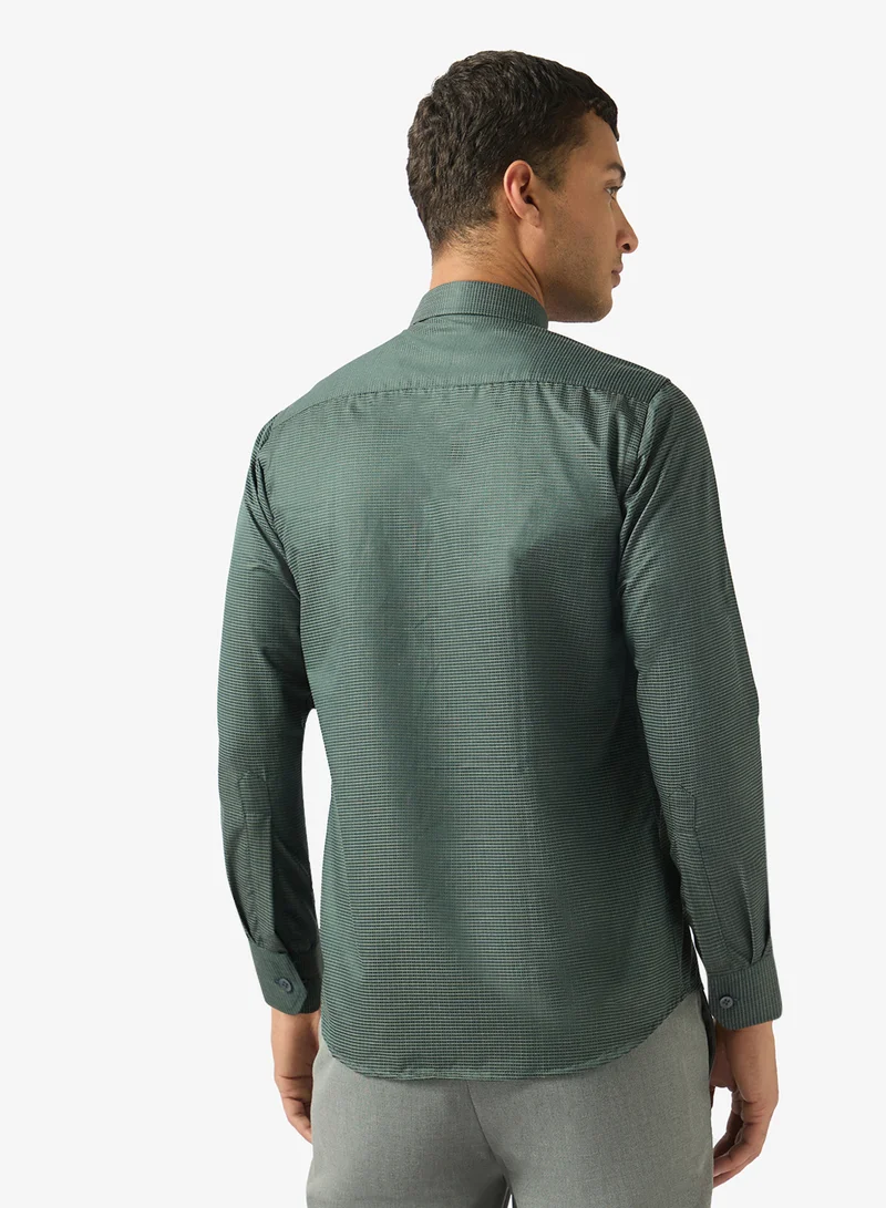 Robert Wood  Mens Oxford Self Check Weave Shirts for Men | Best Price UAE