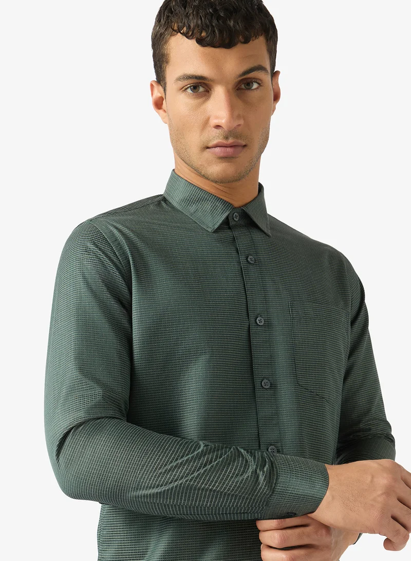 Robert Wood  Mens Oxford Self Check Weave Shirts for Men | Best Price UAE