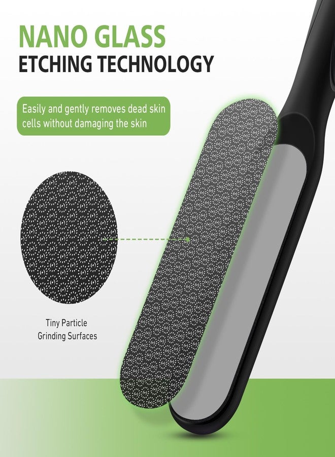 BALUCA Hard Skin Remover Nano Glass Foot File - Foot Callus Remover, Durable Foot Scrubber, Dead Skin Remover, Hygienic Pedicure Tool, Long Lasting Foot Buffer, Soft Smooth Feet, Black - Image 2
