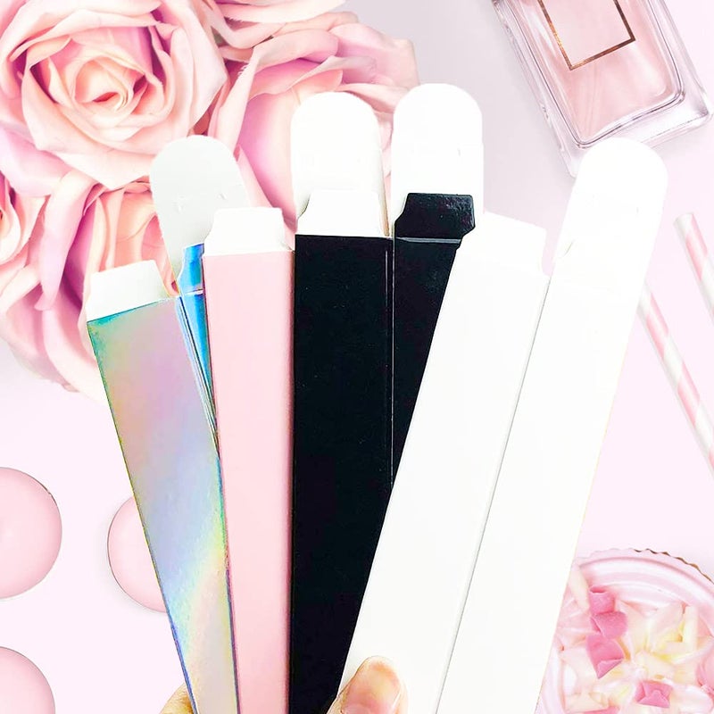 COSIDEA 50 PCS Empty White Lip Gloss Boxes W21 xW21 xH121mm / 0.83*0.83*4.76 inch, Cosmetic Perfume / Mascara Box Packaging for Small Business Wholesale, small Kraft Paper Box Luxury Holder Wrapping - Image 4