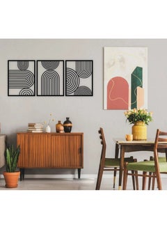Home Gallery Mid Century Modern Wood Wall art - Set of 3 Each 60x40  - Image 1