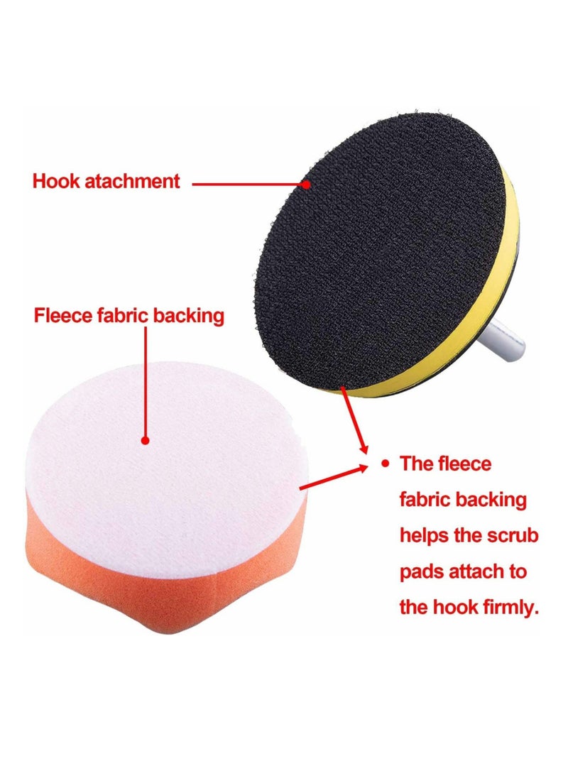 Excefore - 8 Piece Polishing Sponge Wheel Set 5.25 Inch Buffing Pads Kit Car Polishing Pad Kit Foam Polish Pads Polisher Attachment for Car Sanding - Image 1