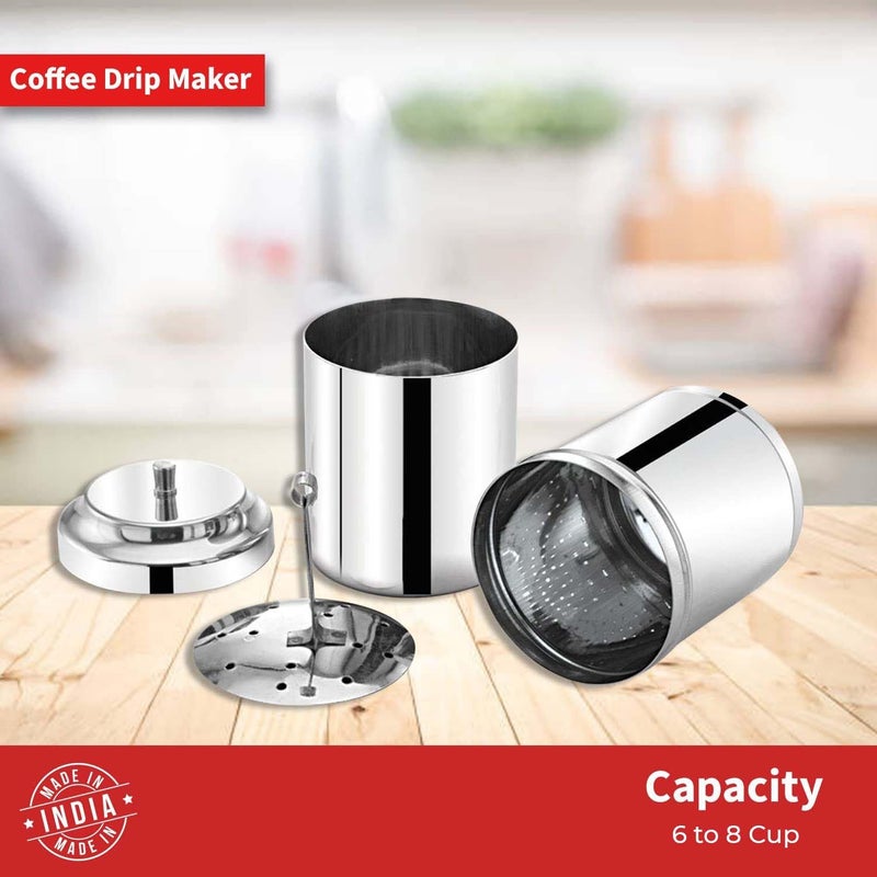 AADHIK Stainless Steel Filter Coffee Maker Big Size68 cups 400 ml - Image 5