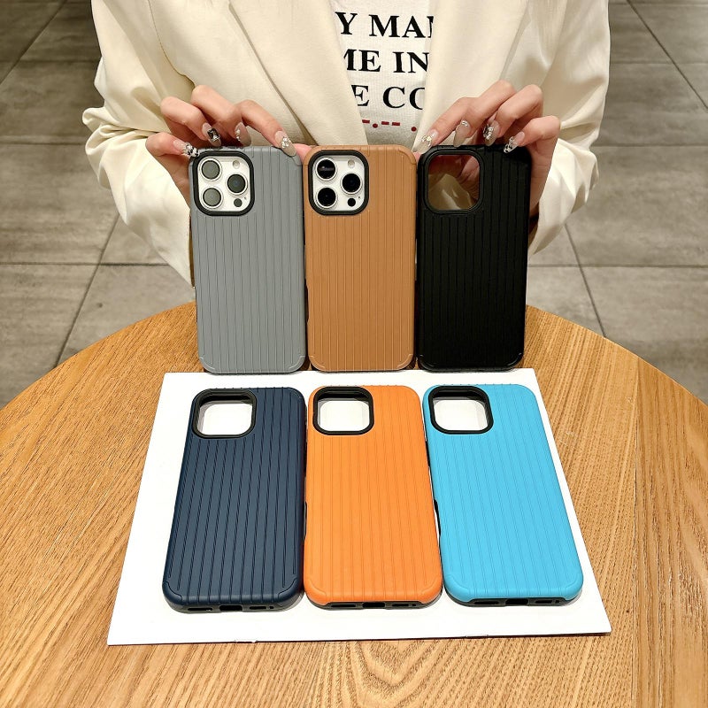 إيروريكس جراب هاتف MagSafe بتغطية كاملة بتصميم مستوحى من الأمتعة لهاتف iPhone 11 Pro (رمادي) - Image 2