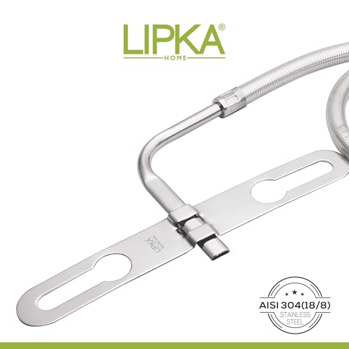 Lipka Stainless Steel Grade 304 Multi Jet Spray with Heavy PVC Hose (1 Meter), Built-in Installation Type Toilet Seat/Commode Spray - Rust-Free, Durable - Image 4