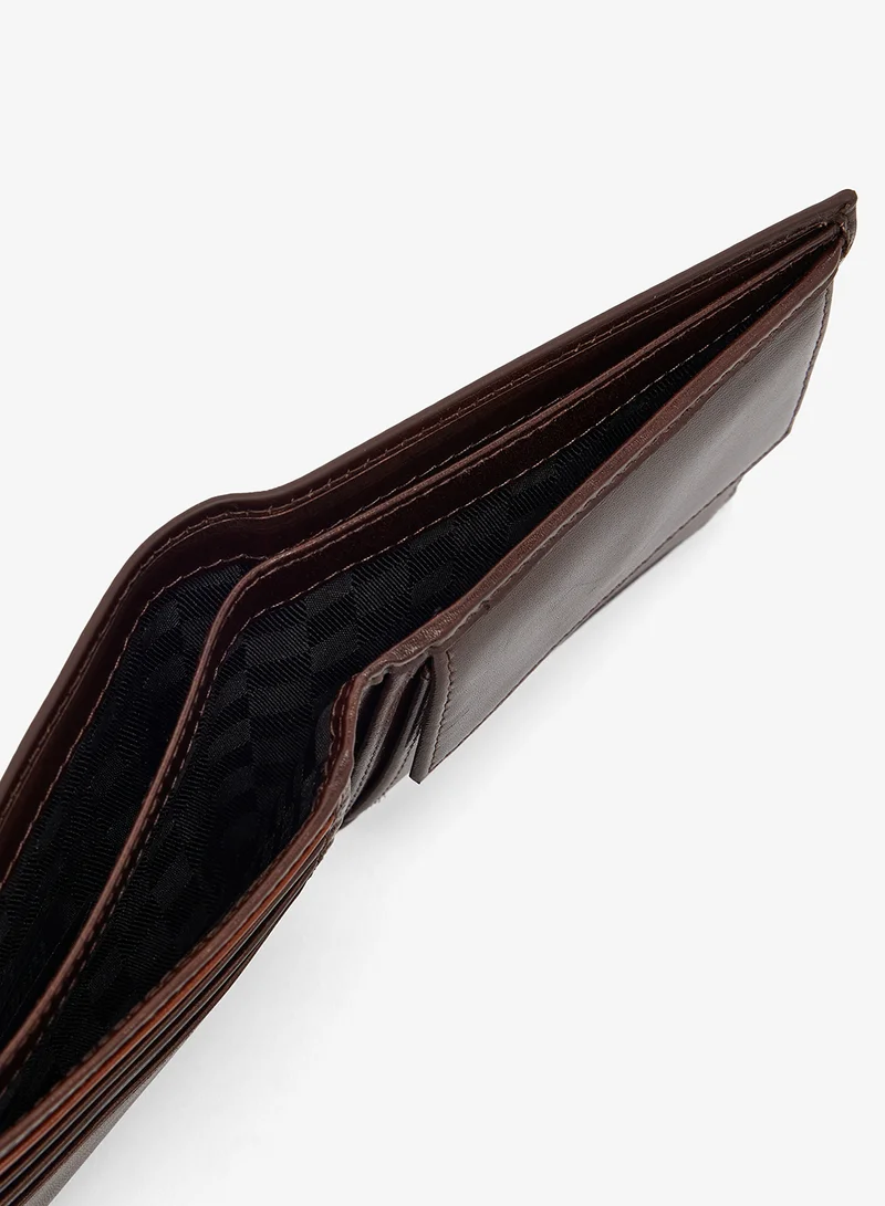 Ted Baker Embossed Corner Leather Bifold Coin Wallet