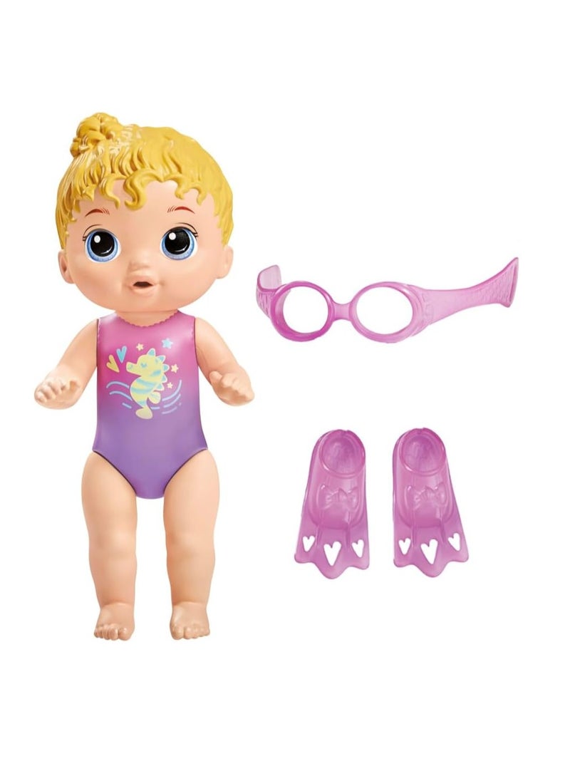 Baby Alive - Baby Alive Sunny Swimmer Doll, 10-Inch Water Baby Dolls for 3 Year Old Girls and Boys and Up, Baby Alive Doll, Blonde Hair - Image 1