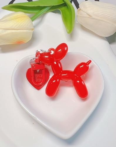 LAEKOU Jelly Balloon Dog Design Keychain for Women, Cute Girls Key Chain, Bag Charms Accessories for Car Purse Backpack - Image 3
