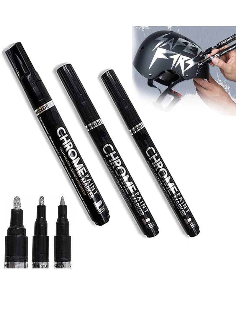 Generic - Waterproof chrome marker pen for writing on all surfaces   DIY High Shine Chrome Pen Liquid Chrome Paint Pen 2ml - Image 1