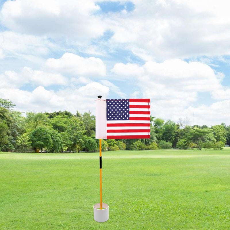 Portable Mini Putting Green Practice Flags with Tube Inserted for Outdoor Backyard Training - Image 5