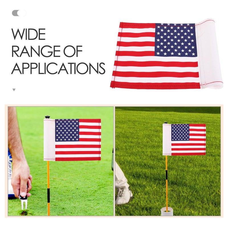 Portable Mini Putting Green Practice Flags with Tube Inserted for Outdoor Backyard Training - Image 4